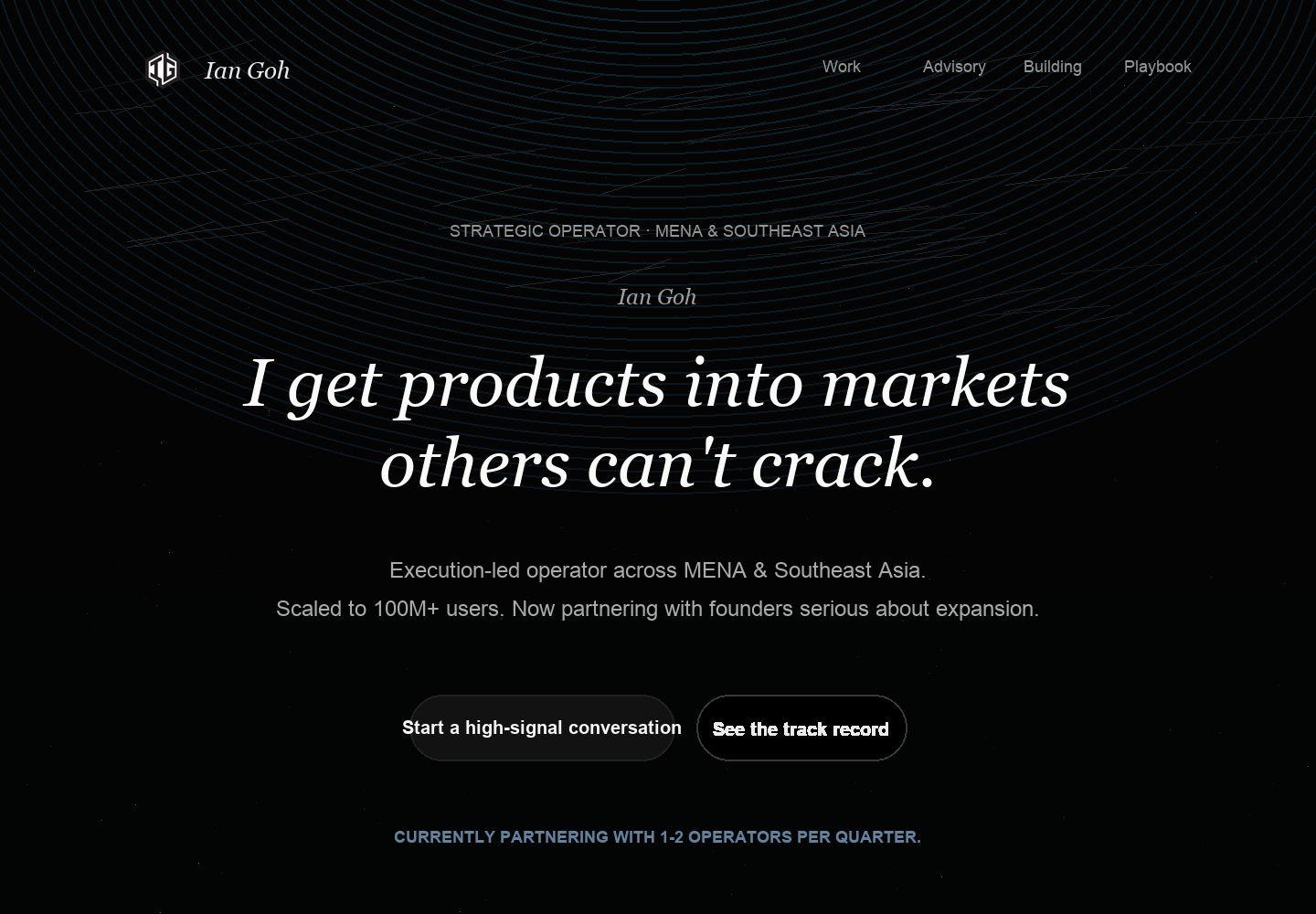 Ian Goh advisory page preview